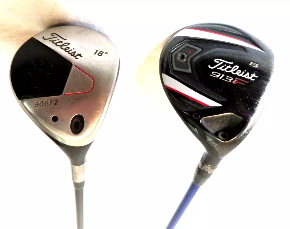 Titleist 3 Wood Driver Set: Titleist 913F 15* + 906F2 18* Stiff Flex  Graphite