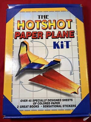 The Hotshot Paper Plane Kit, Stickers, Paper, 3 Instructional Books, Kid s Craft