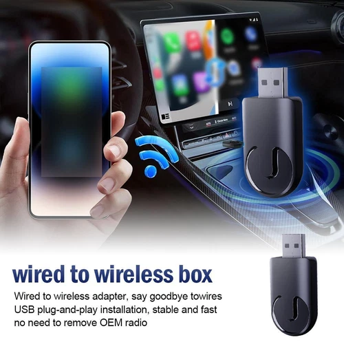 2 in 1 USB Interface Car Wired to Wireless Box, Fast Data Transmission Spe D3P7