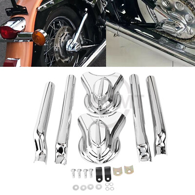 Chrome Rear Phantom Swingarm Axle Covers Set For Harley Heritage