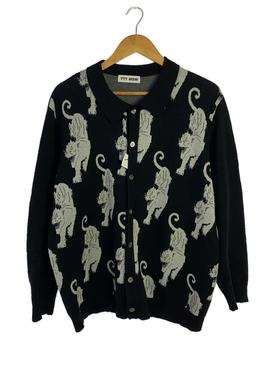 TTTMSW Cardigan 21AW Panther Knit L Cotton Black Total TTTMSW Cardigan 21AW Panther Knit L Cotton Black Total