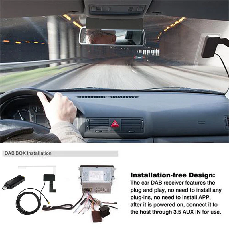 Digital DAB Car Adapter Tuner Audio Box USB Receiver Antenna Android Navigation - Image 4 of 4