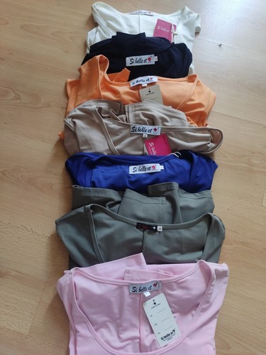 Débardeur Femme Grande Taille 54/56 Corail - Marque "Si Belle Et" - Polyester - Neuf Avec étiquettes