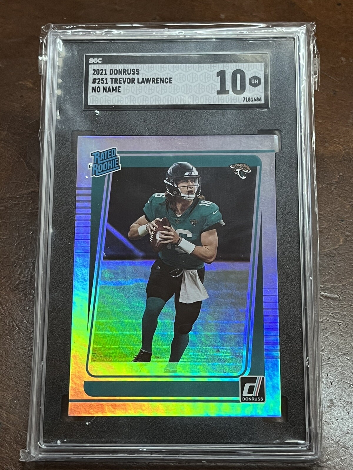 2021 Donruss Trevor Lawrence Rated Rookie No Name # 251 SGC 10 Jaguars