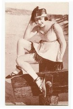 1920s Pre Code Movie Comedies MACK SENNETT Bathing Beauty arcade photo postcard