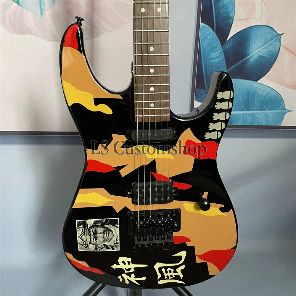 Solid Body Black George Lynch ST Kamikaze Electric Guitar Solid Body Black George Lynch ST Kamikaze Electric Guitar