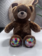 Build A Bear Happy Birthday Bear 2021 Plush 15" Stuffed Animal Teddy Bear BAB
