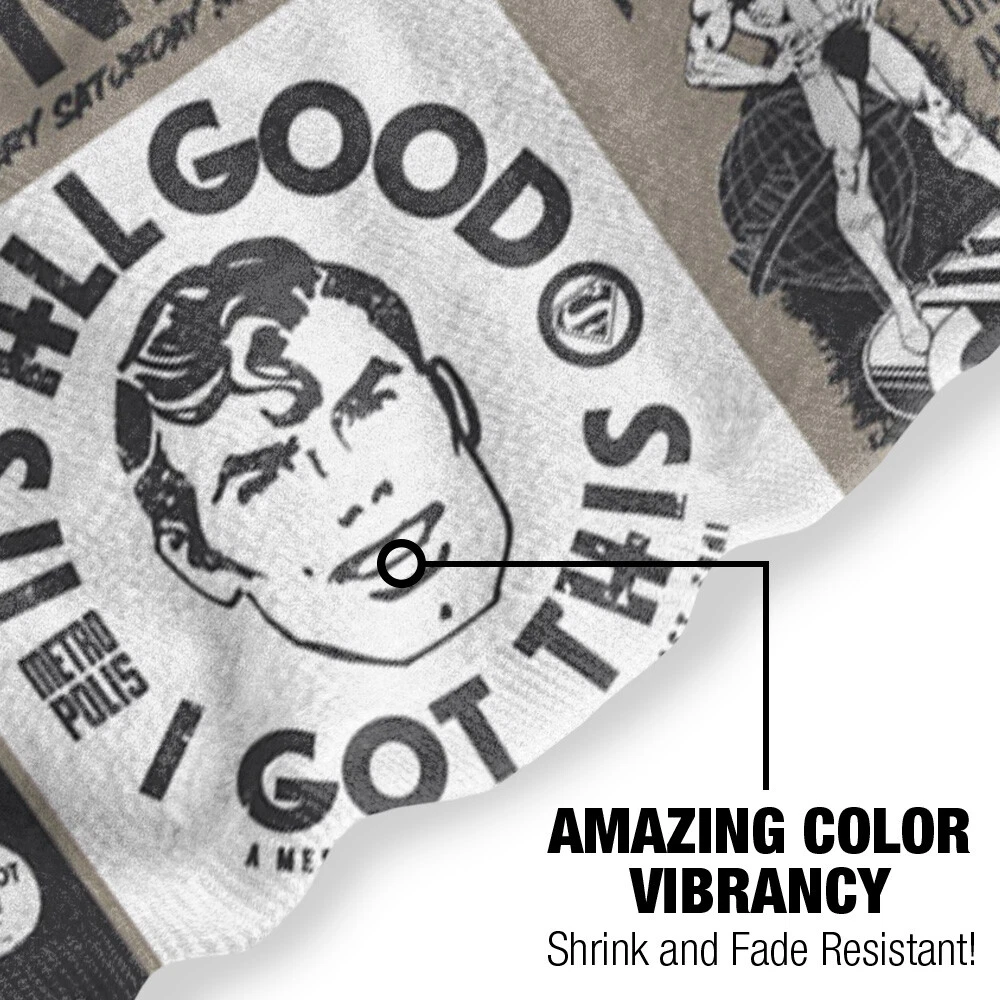 Superman Grey Superman Pattern Officially Licensed Beach Towel 30"x60"