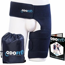 Unique Support Brace for Groin Hip Quadricep Thigh Wrap - Pulled Hamstring Compr