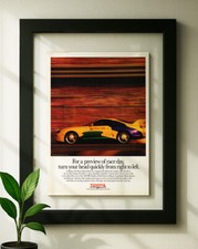 Floating Frame Toyota Supra Mk IV Original Print Vintage Ad Framed