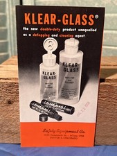 1950's Klear-Glass Cleaner Advertisement Brochure