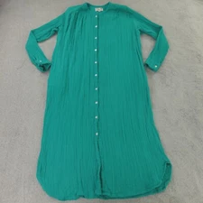 Mille Resort and Travel Midi Dress Womens Medium Green Gauze Jasmine