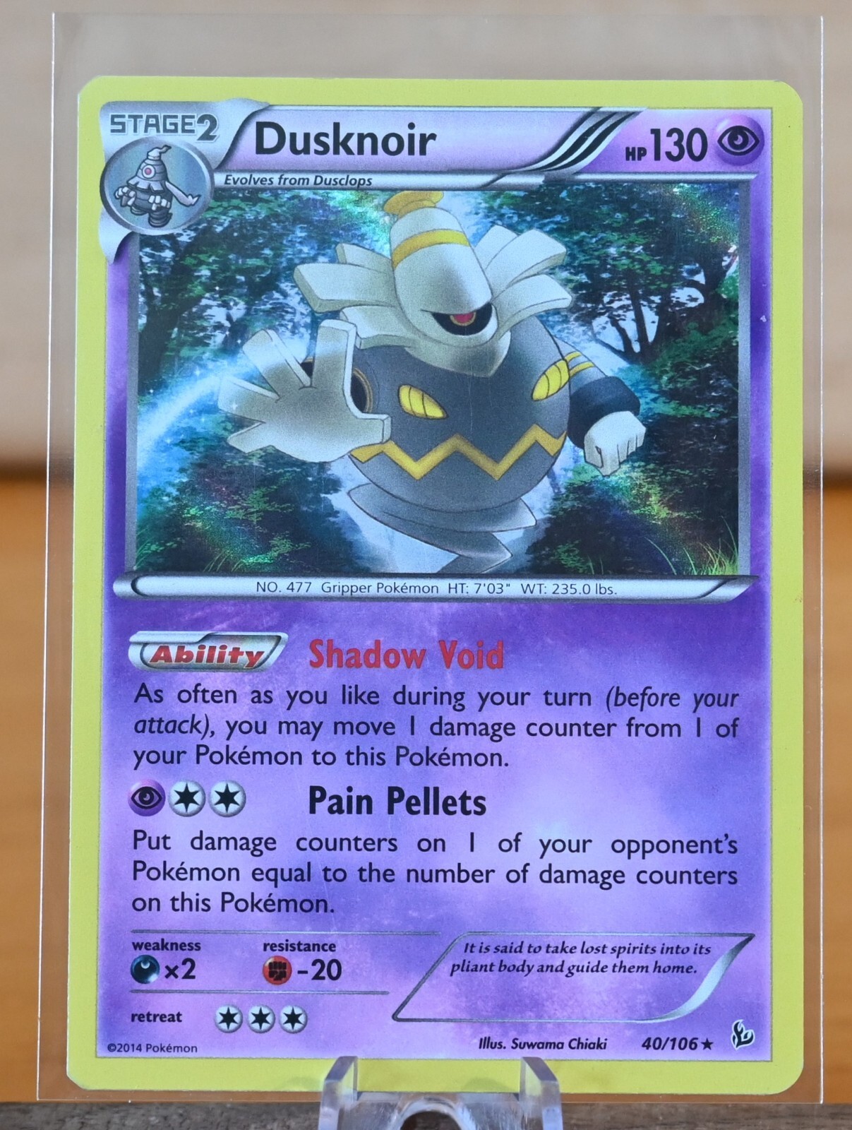 Pokémon TCG: Dusknoir - 40/106 - Holo Rare - Flashfire - LP