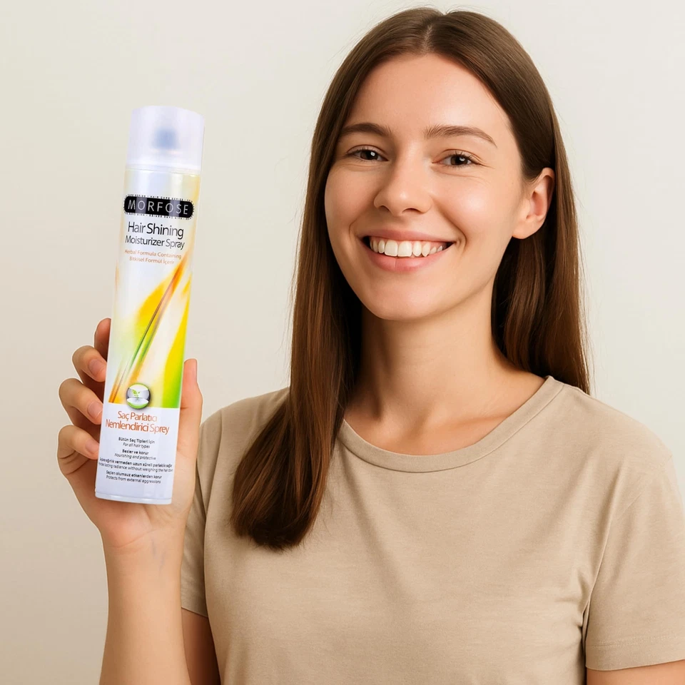 Shining Hair Styling Spray 400ml - Kräuter-Feuchtigkeitsspray starker Halt Ha... - Bild 3 von 4