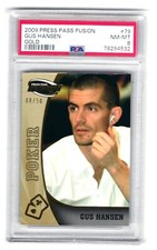 2009 Press Pass Fusion #79 Gus Hansen Gold /50 Rookie Card RC PSA 8 NM-MT WPT