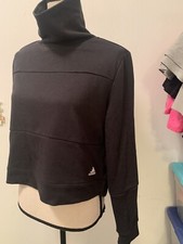 Adidas Black Sweatshirt Funnel Neck Size Medi...