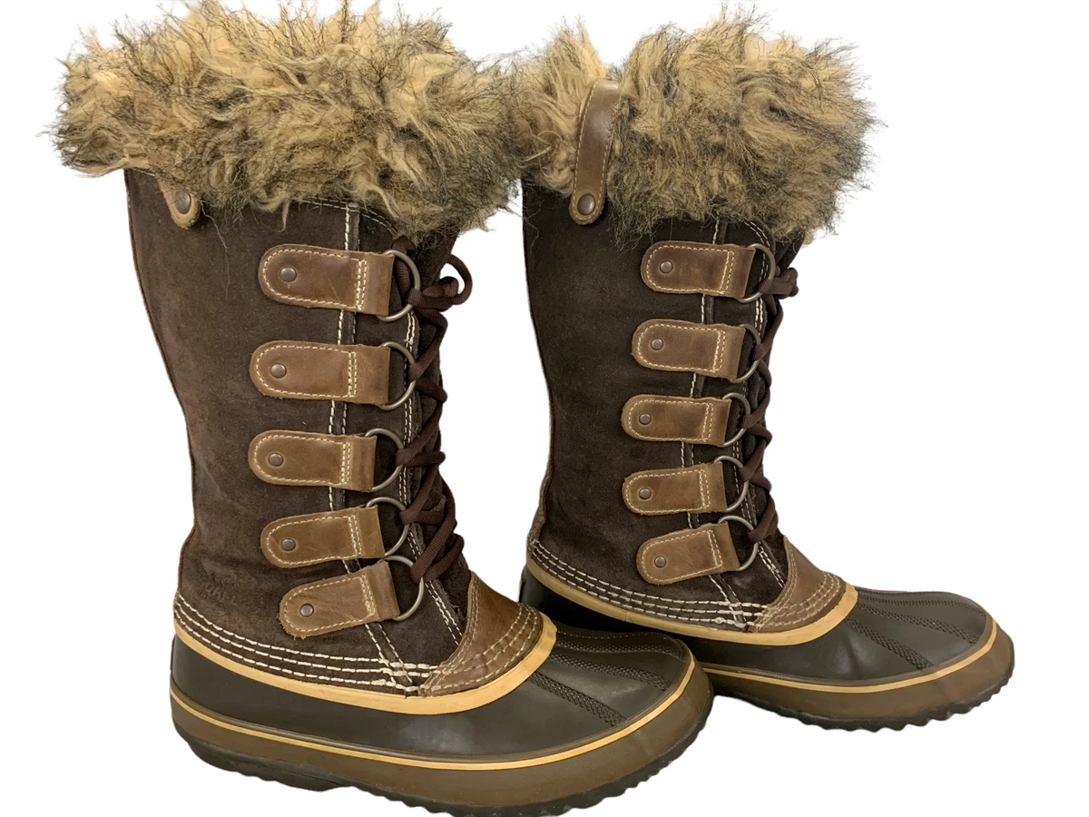 Sorel joan of arctic waterproof suede faux fur boots sale