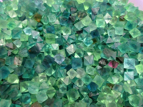 1/2 lb Beautiful Blue & Green Fluorite Octahedron Crystals - Bulk Lot - Picture 3 of 6