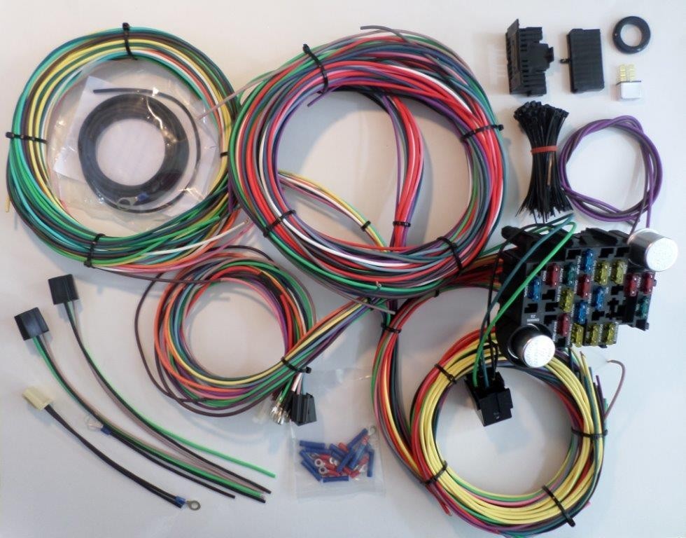 21 Circuit EZ Wiring Harness CHEVY Mopar FORD Hotrods UNIVERSAL X