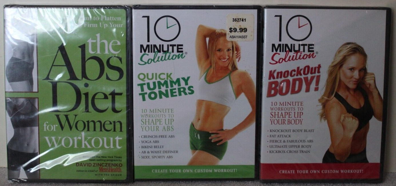 3 NEW Jessica Smith workout DVD lot 10 Minute Solution Knockout body