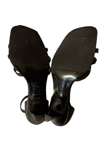 Ann Taylor Loft Brown Leather Wedge Kitten Heel Sandals Women’s 6.5M - Picture 13 of 13