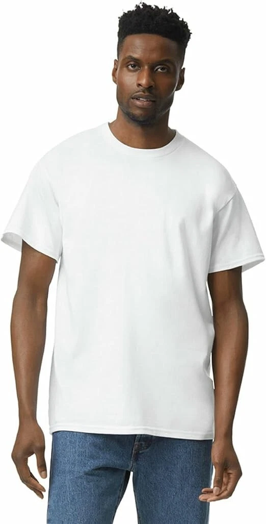 Gildan (3-pack) White Solid Ultra/Heavy Cotton Short Sleeve Blank T-Shirt S-XXL - product detail image 4