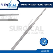 10 Pcs Handy 12" Inch Extra-Long Tweezers Instruments Forceps German Grade