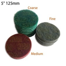 5 inch 125mm Scouring Pad Hook and Loop Abrasive Cleaning Pad Coarse Medium Fine