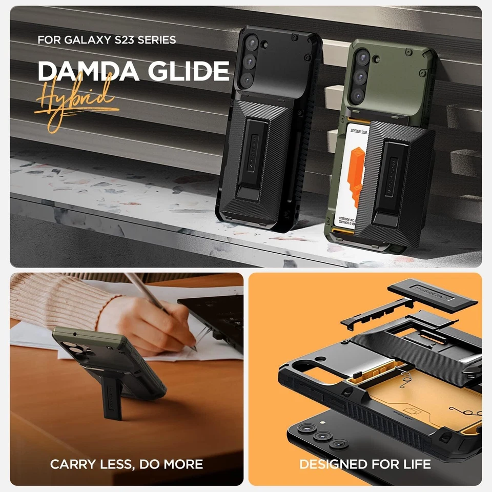 适用于 Galaxy S23 Ultra/Plus 保护壳 VRS® [Damda Glide Hybrid] 支架卡钱包 — 第 2/4 张图片