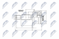NTY NPZ-MS-060 Gelenksatz Antriebswelle Radseitig, Hinterachse Links,