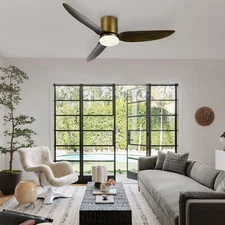Secondhand 52" 3 Blade Smart Ceiling Fan 6 speeds with Dimmable Light Remote App