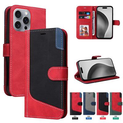 New Magnetic Card Wallet Leather Case Cover For iPhone 16 Pro Max 15 14 13 8 6s