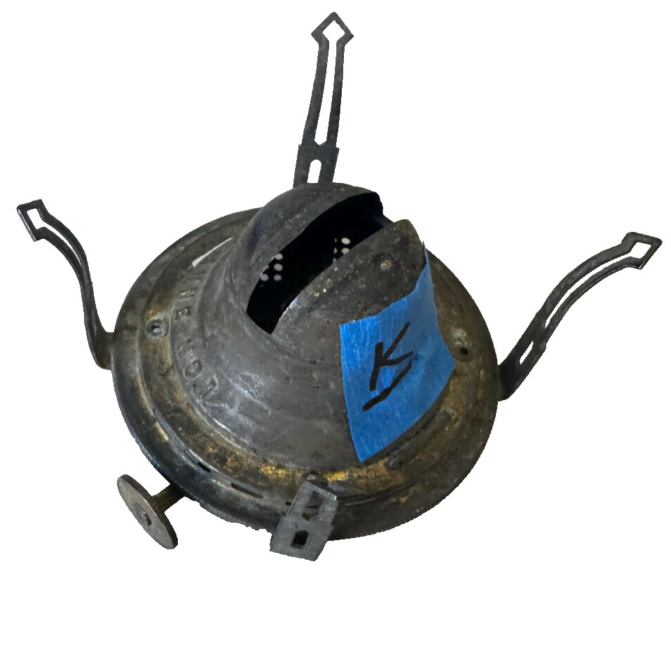 Vintage Lamp Part Brass Kerosene Gas Oil Burner No 1 Queen Anne Scovill USA #K-image