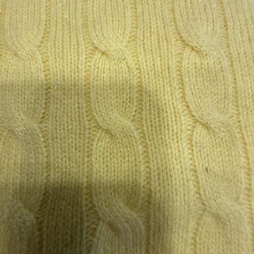 Polo Ralph Lauren bambino 100% CASHMERE maglione maglia cavo giallo unisex nuovo con etichette taglia 6-7 - Foto 11 di 13