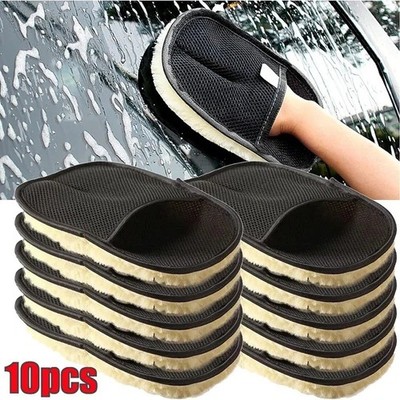 1Pcs Car Cleaning Sponge Glove Car Polishing Washing Mitt Gloves Microfibre W