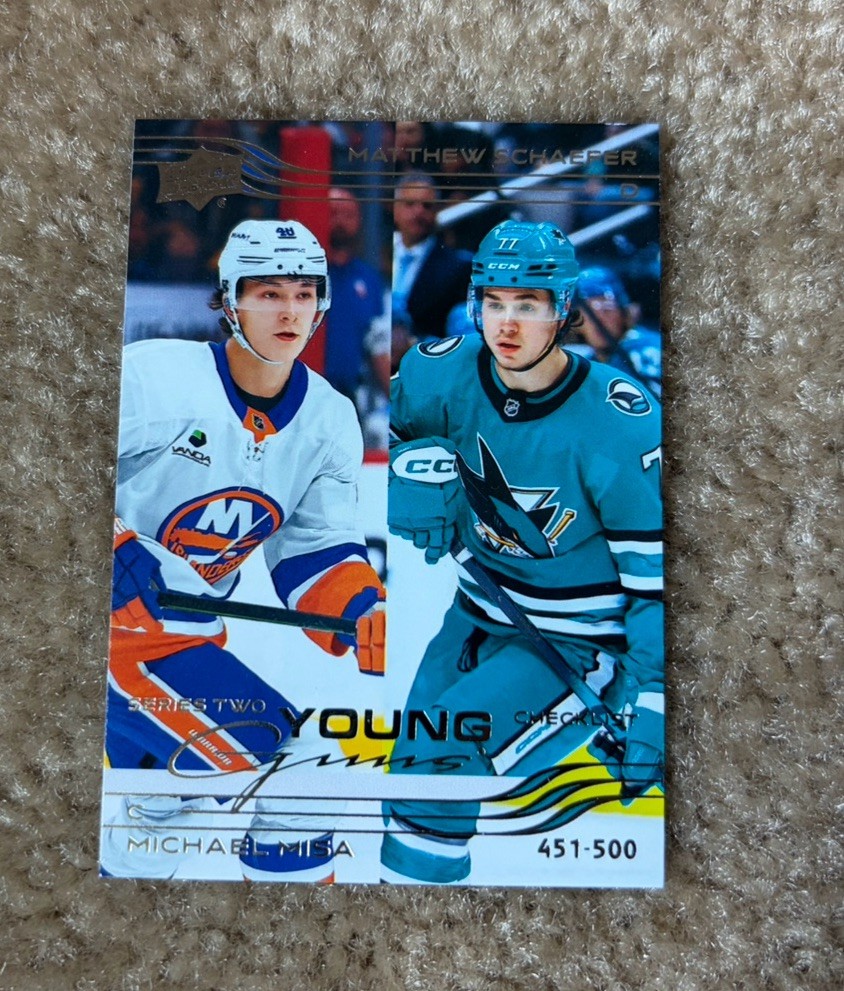 2025-26 Upper Deck Series 2 #500 Matthew Schaefer/Michael Misa Young Guns