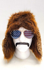 Vintage Genuine Fur Russian Ushanka Trapper Hat Handmade Raw Hide Bomber Cap S/M
