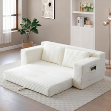 73" Memory Foam Convertible Loveseat Sofa Bed - No Assembly Required