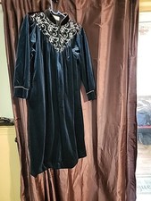 Vintage Heather Collection House Coat Robe Blue lue Size Medium
