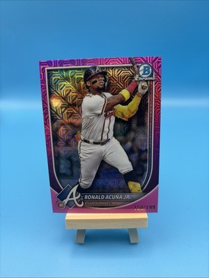 Bowman Chrome Ronald Acuña Jr. Atlanta Braves Pink Mojo Refractor #13/199