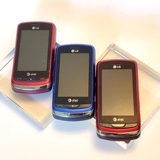 3 LG GR500 cellular phones clean 2 red 1 blue GR 500 FOR PARTS not working