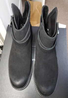 NEW Karl Lagerfeld Men's NUBUCK dress shoe buckle zipper Boots Sz. 8.5