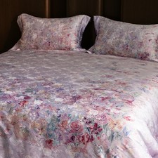 Bedding Set 4 Pcs 100s Silk Cotton Printing Duvet Cover Bed Sheet Set Flowers
