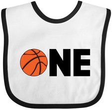 Inktastic One- Basketball First Birthday Baby Bib Birthdays 1st Team Sport Throw