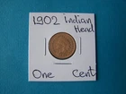 US COINS 1902 YEAR ONE CENT NICE COPPER COIN.