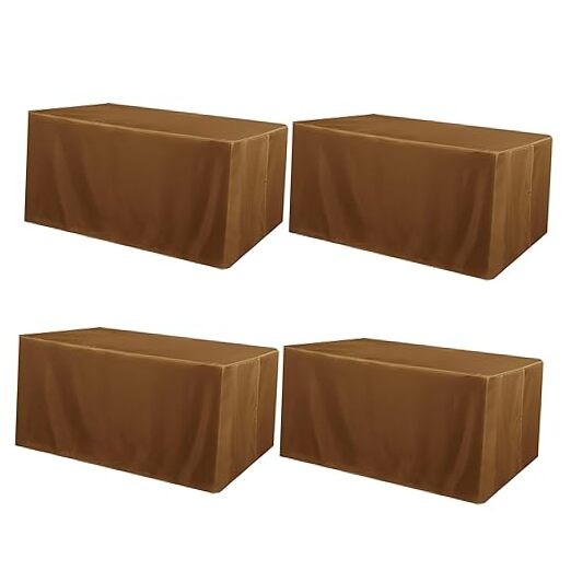 S For 6 Foot Tables - Water Resistant Washable 4 Brown