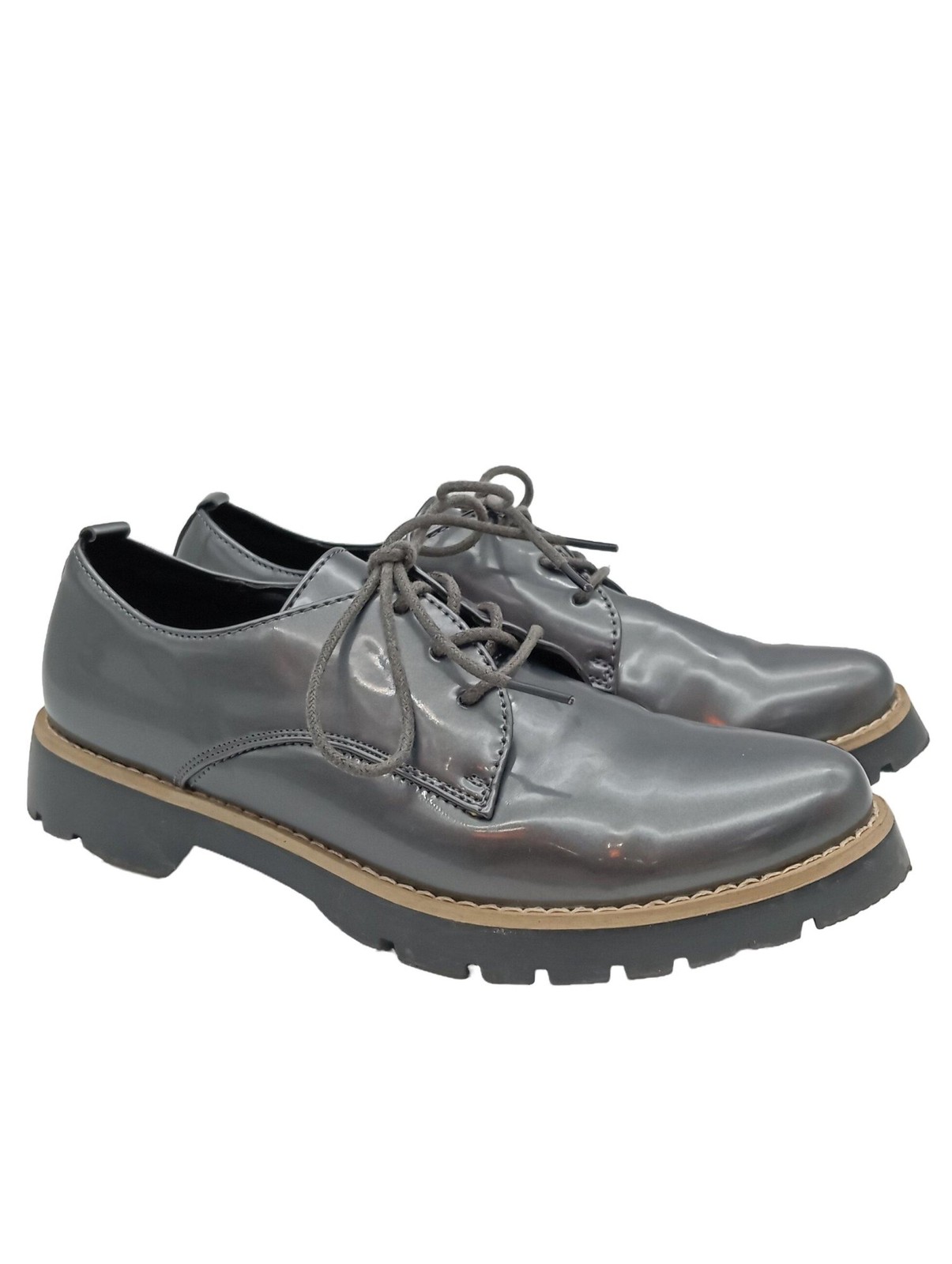 CLAUDIA GHIZZANI Zapatos brogue Mujeres Flats Talla EU 38 gris claro