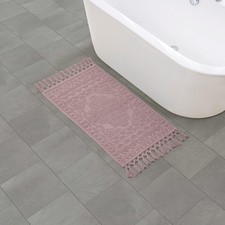French Connection Nellore Bathroom Rugs Woven And Beaded Mats Durable Bath Rugs
