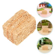 12 Pcs Small Hay Bales Mini Straw Dollhouse Harvest Scene Christmas Centerpiece