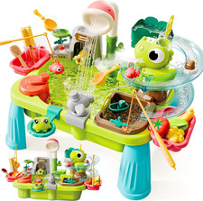 Upgraded Water Table for Toddlers 1-3 with Electric Pump,Kids Water Table with F